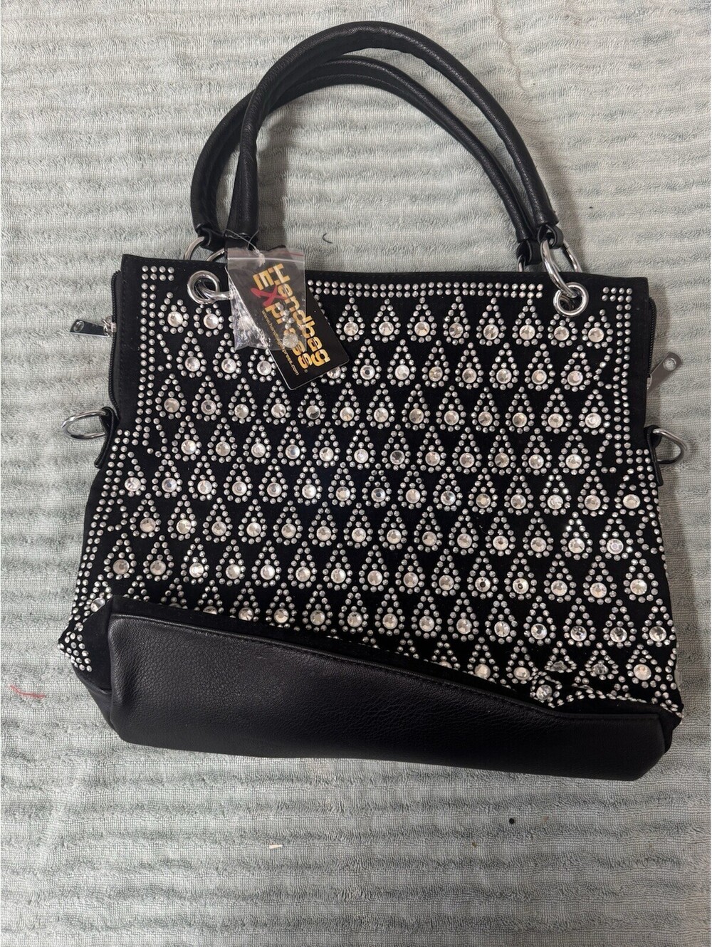 Handbag Express Black Rhinestone Purse